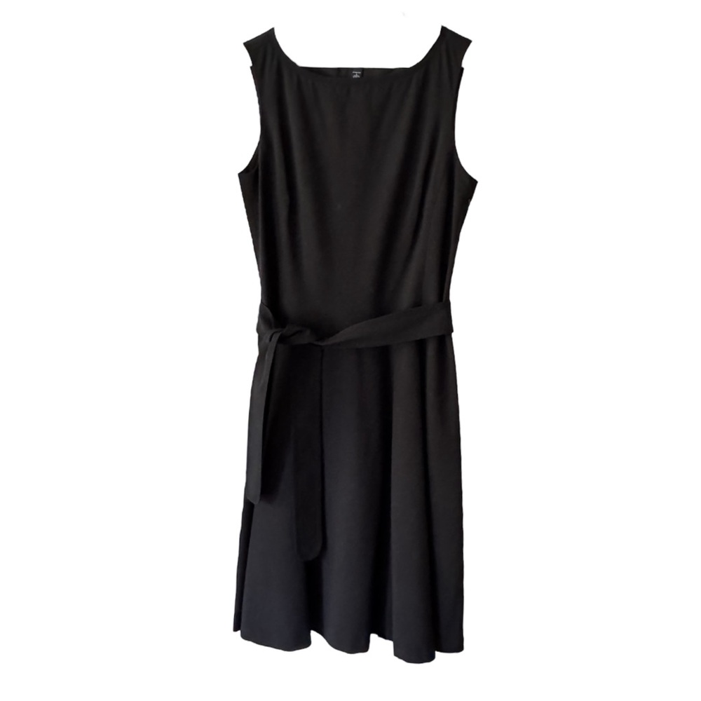 Banana Republic | Elegant Black Sleeveless Dress with Belt Stretch, Size 4